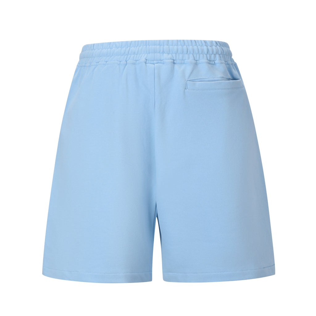 BABY BLUE ISLAND PUFF PRINT SWEATSHORT