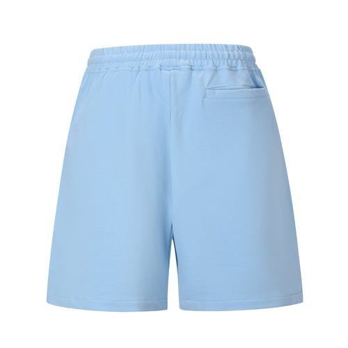 BABY BLUE ISLAND PUFF PRINT SWEATSHORT