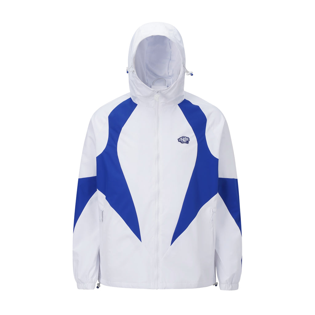 WHITE/BLUE VORTEX WOVEN JACKET