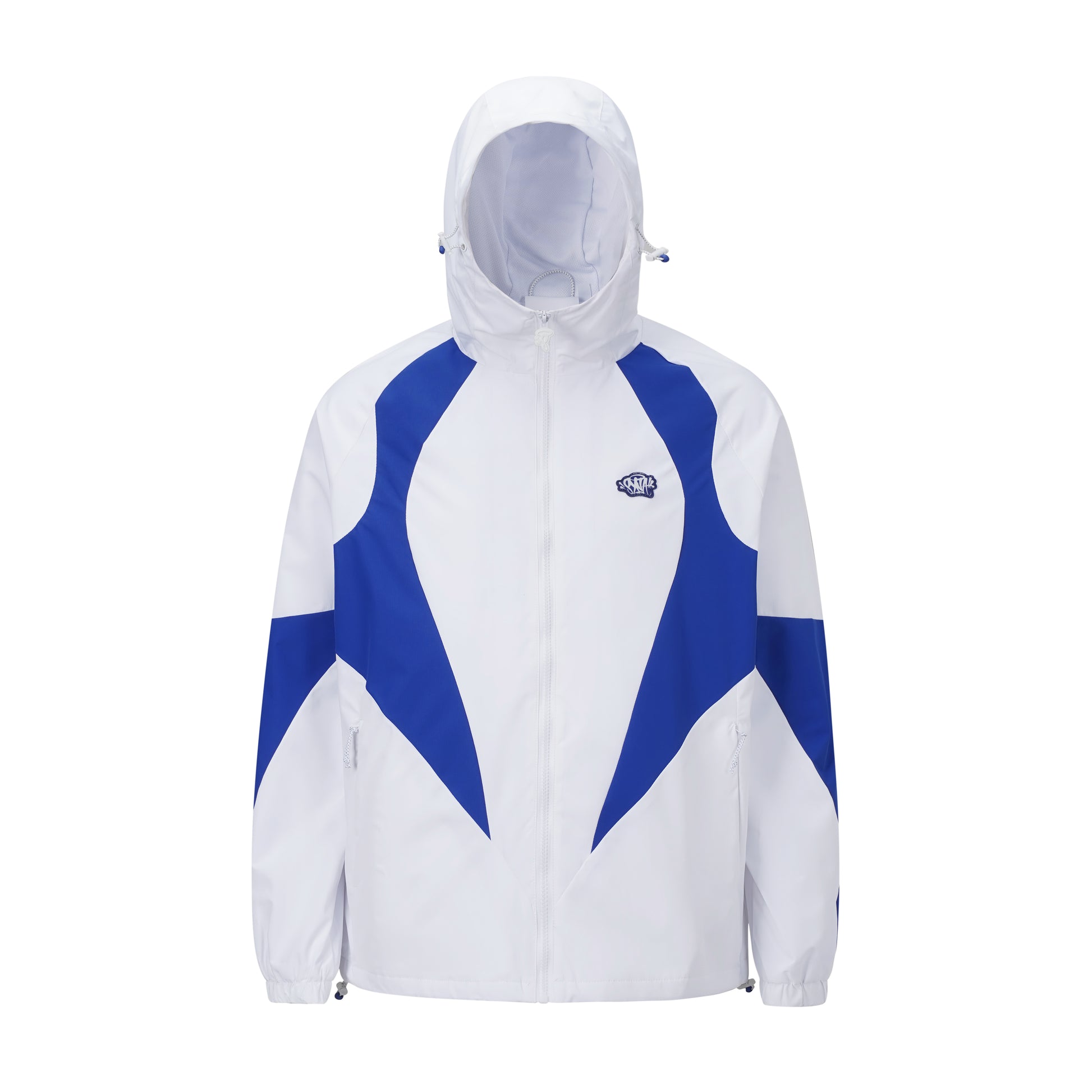 WHITE/BLUE VORTEX WOVEN JACKET