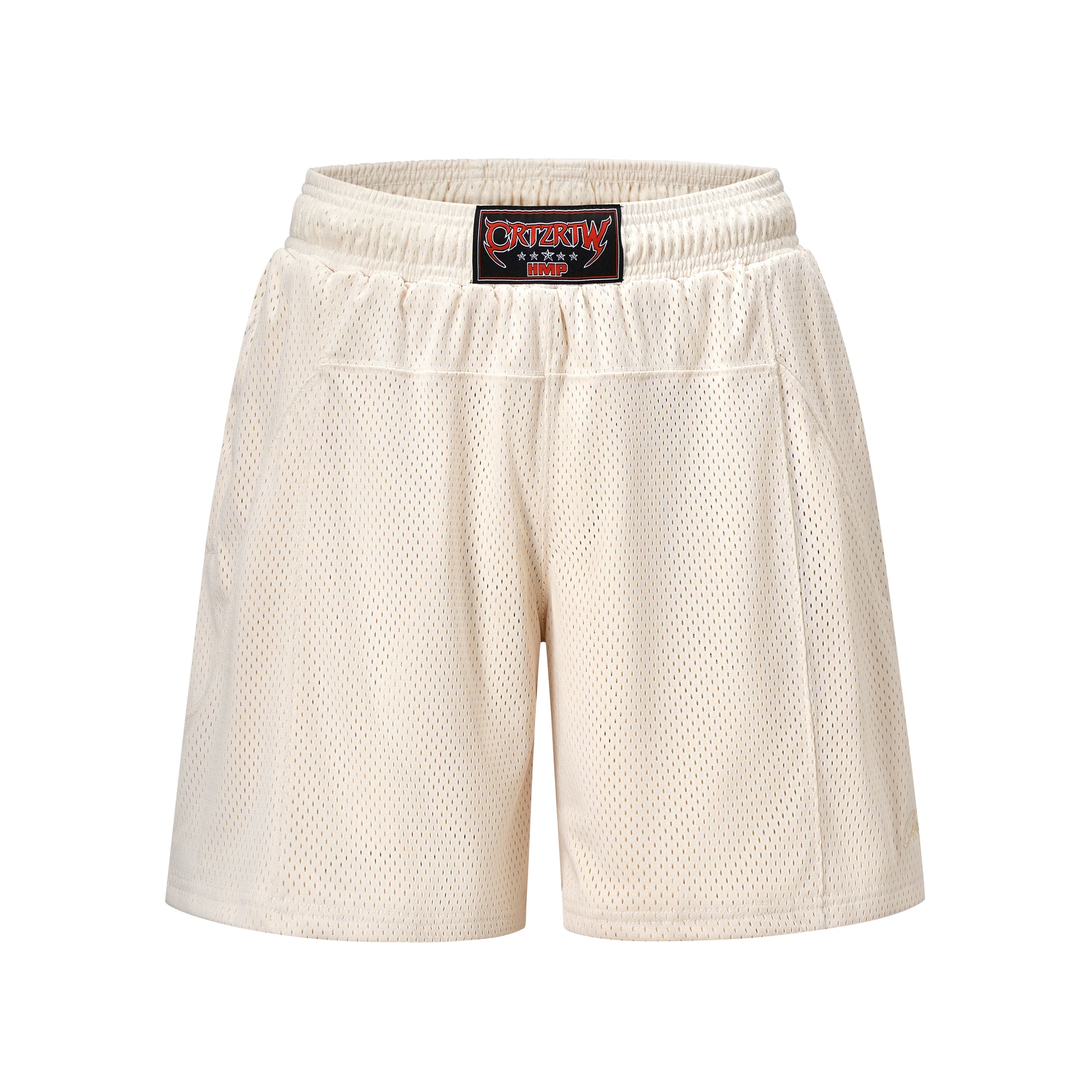 CREAM HMP MESH PANEL SHORT