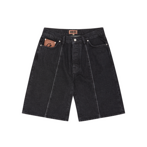BLACK C-STAR DENIM SHORTS
