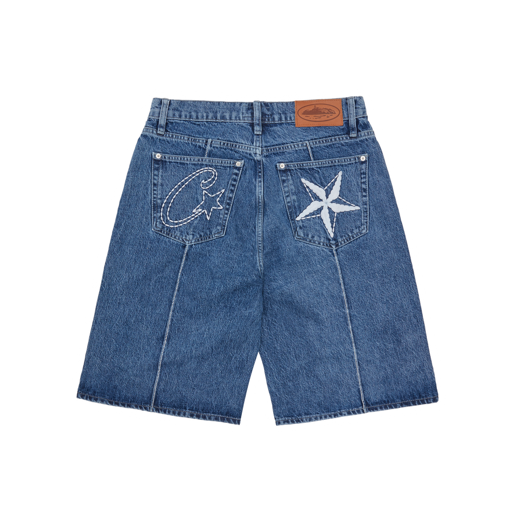 FADED BLUE C-STAR DENIM SHORTS