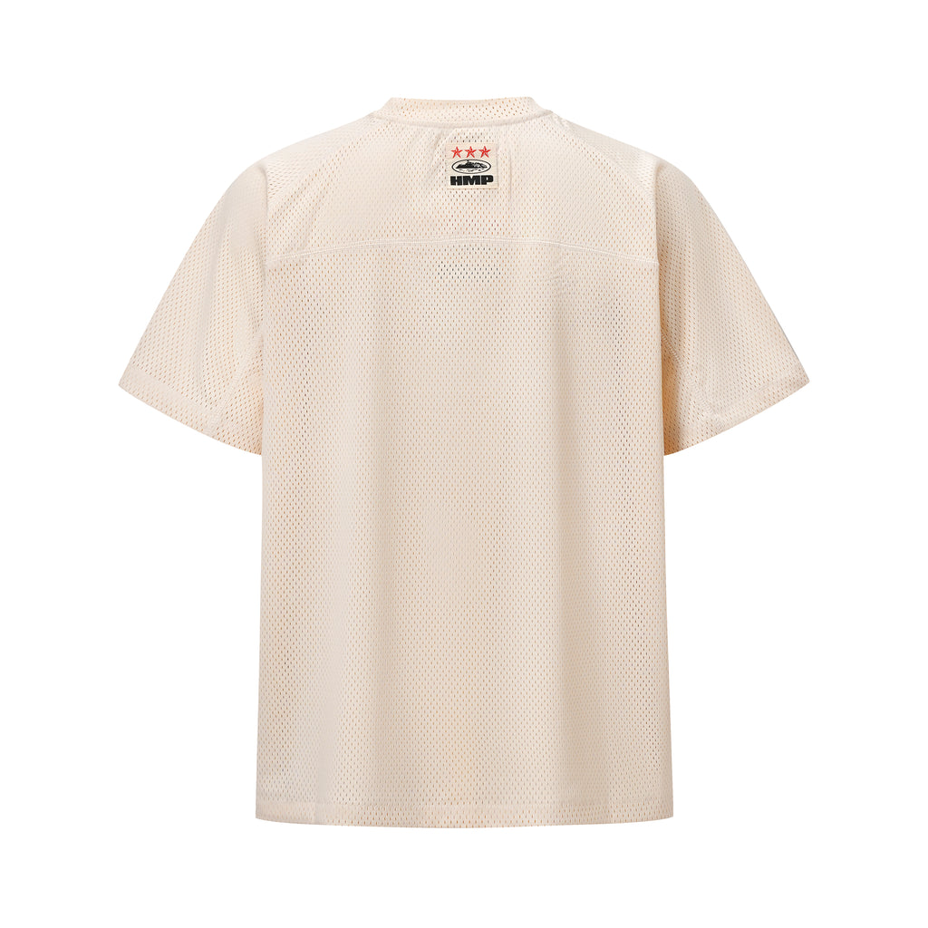 WHITE HMP MESH PANEL JERSEY