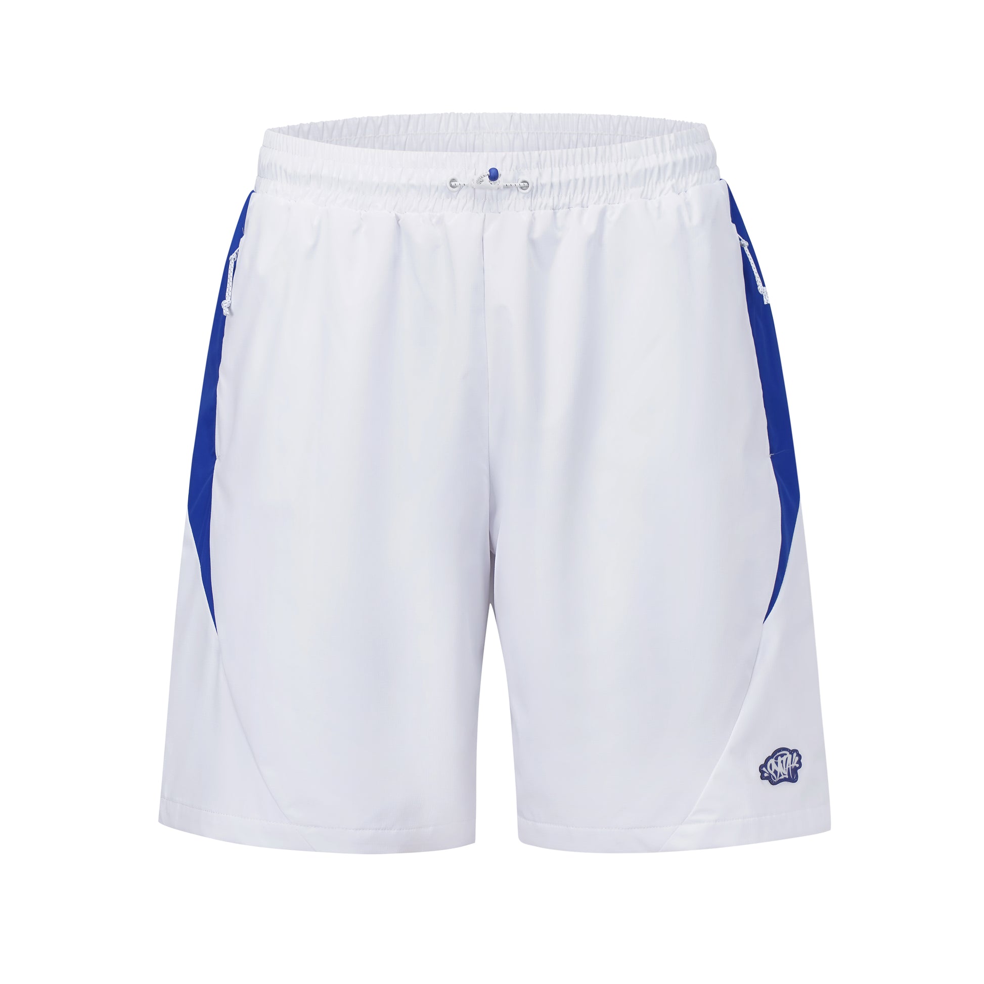 WHITE/BLUE VORTEX WOVEN SHORT