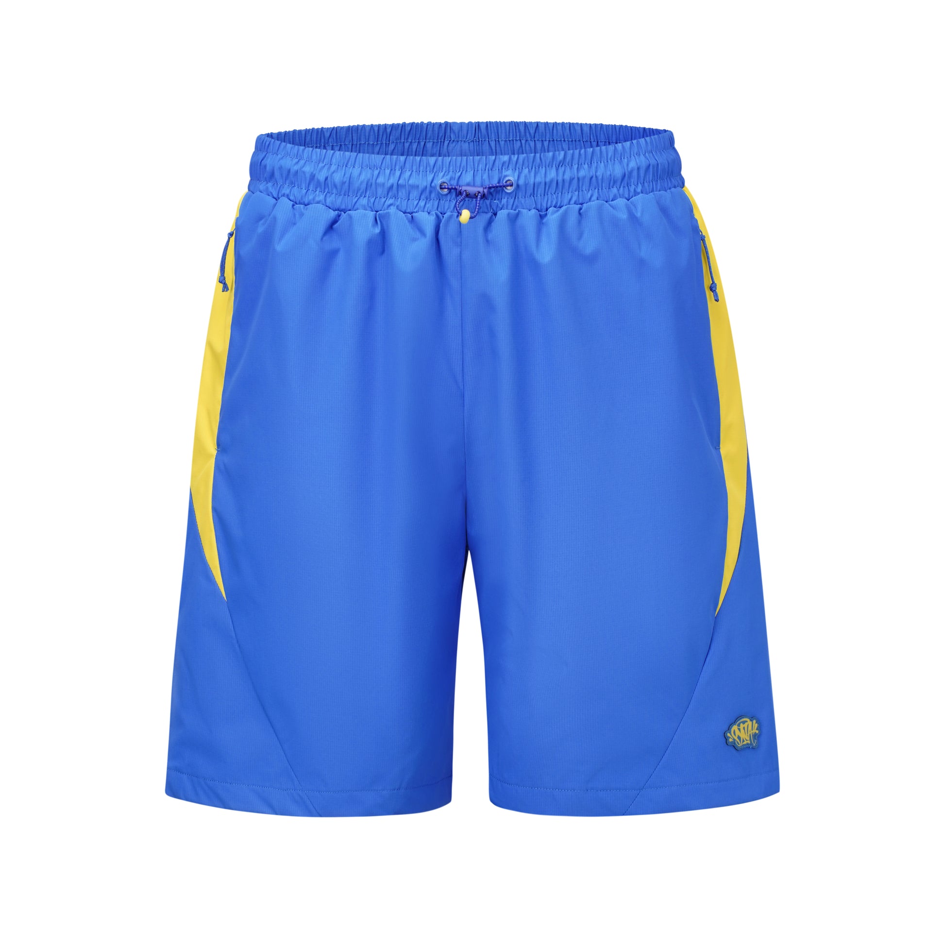 BLUE/YELLOW VORTEX WOVEN SHORT