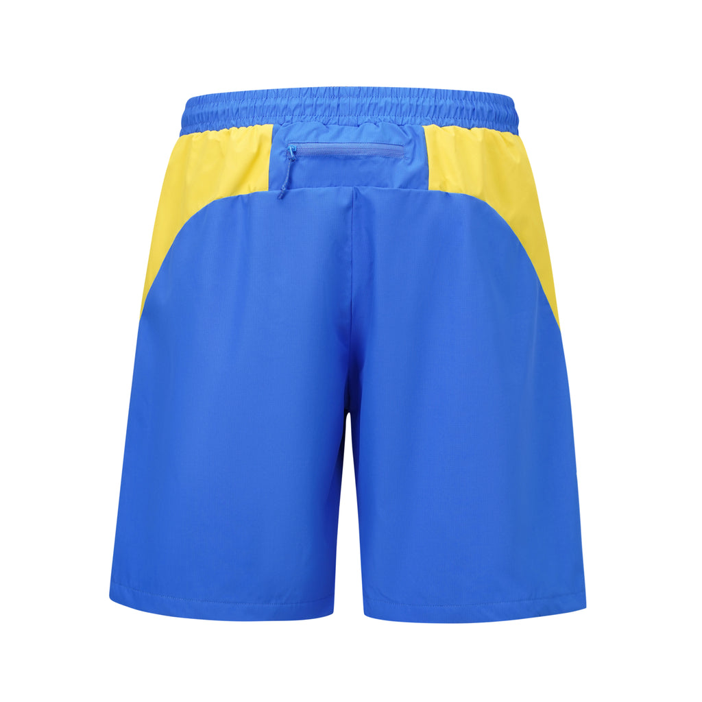 BLUE/YELLOW VORTEX WOVEN SHORT