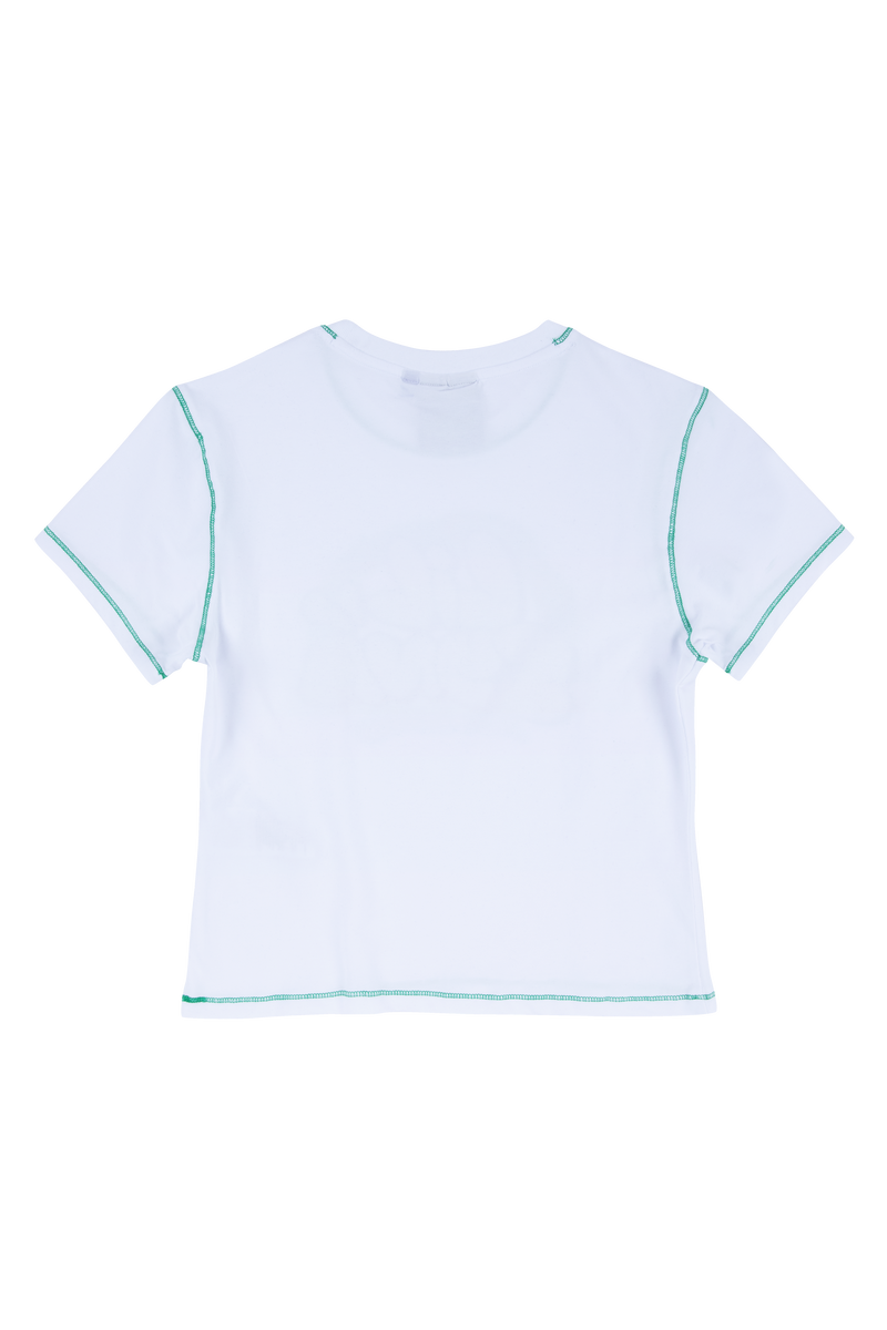 WOMEN'S LIL SYNA SPRAY CROPPED TEE